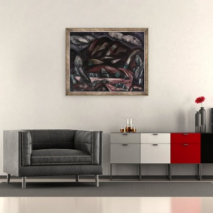 Tablou inramat - Marsden Hartley - New Mexico amintesc, 50 x 60 cm - Img 2