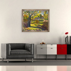 Tablou inramat - Marta Martonfi-Benke - 4222 Toamna pe strada noastra, 50 x 60 cm - Img 2