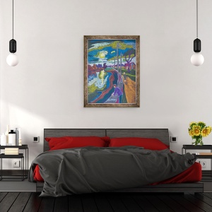 Tablou inramat - Marta Martonfi-Benke - Encouter prin Setarea Soarelui, 60 x 80 cm - Img 3