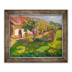 Tablou inramat - Marta Martonfi-Benke - Gradina in luna mai, 50 x 60 cm