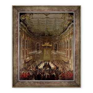 Tablou inramat - Martin II Mytens - Banchet in Redoutensaal, Viena, 50 x 60 cm