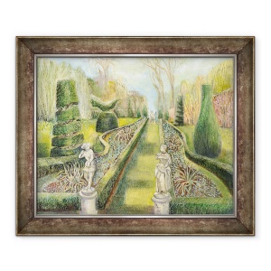 Tablou inramat - Mary Kuper - Gradina Lunga, Cliveden, Statuii, 70 x 85 cm