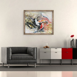 Tablou inramat - Mary Smith - tesut de peste, 50 x 60 cm - Img 2