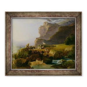 Tablou inramat - Massimo Taparelli d' Azeglio - Batalia de la Termopile in 480 i.Hr., 50 x 60 cm