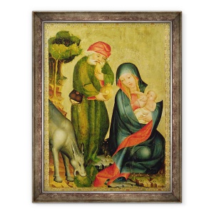 Tablou inramat - Master Bertram of Minden - Odihneste-te pe zborul spre Egipt, detaliu de la Altarul Grabow, 60 x 80 cm