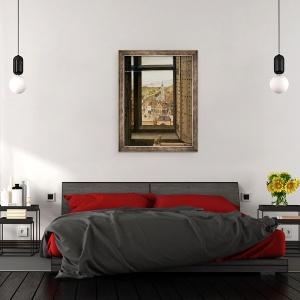 Tablou inramat - Master of Flemalle - Virgin si copil inainte de un firescreen, 60 x 80 cm - Img 3