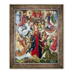 Tablou inramat - Master of the Legend of St. Lucy - Maria, regina cerului, 50 x 60 cm
