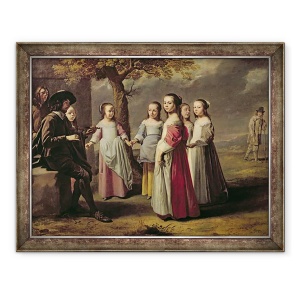 Tablou inramat - Mathieu Le Nain - Dansul copiilor, 70 x 90 cm