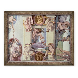 Tablou inramat - Michelangelo Buonarroti - Plafonul Capelei Sixtine I, Crearea Evei, 70 x 90 cm