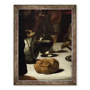 Tablou inramat - Michelangelo Merisi da Caravaggio - Cina de la Emmaus, detaliu I, 60 x 80 cm