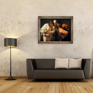 Tablou inramat - Michelangelo Merisi da Caravaggio - Incredulitatea Sfantului Toma, 60 x 80 cm - Img 3