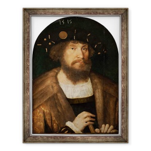 Tablou inramat - Michiel Sittow - Portretul Regelui Danez Christian II, 60 x 80 cm