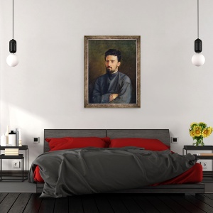 Tablou inramat - Mikhail Georgievich Malyshev - Portret De Vsevolod M. Garshin, 60 x 80 cm - Img 3