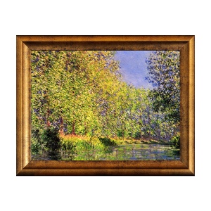 Tablou Inramat - Monet, A bend of the Epte, Giverny, Rama Auriu, 30 x 40 cm