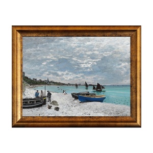 Tablou Inramat - Monet - The Beach at Sainte-Adresse, 30 x 40 cm