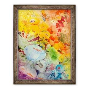 Tablou inramat - Neela Pushparaj - Blue Poppy, 70 x 90 cm