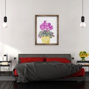 Tablou inramat - Neela Pushparaj - Cyclamen, 60 x 80 cm - Img 3
