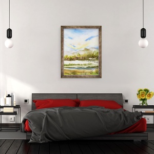 Tablou inramat - Neela Pushparaj - Ziua insorita, 60 x 80 cm - Img 3