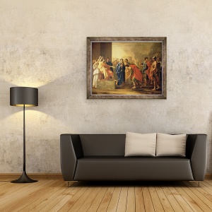 Tablou inramat - Nicolas Poussin - Continenta lui Scipio, 70 x 90 cm - Img 2