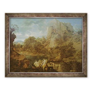 Tablou inramat - Nicolas Poussin - Peisaj cu Hercules si Cacus, 60 x 80 cm