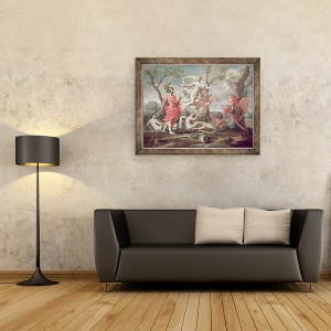 Tablou inramat - Nicolas Poussin - Venus Armarea Aeneas, 70 x 90 cm - Img 2