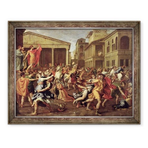 Tablou inramat - Nicolas Poussin - Violul Sabinelor, 70 x 90 cm