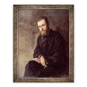 Tablou inramat - Nikolai Aleksandrovich Yaroshenko - Portretul lui Gleb I. Uspensky 1843-1902 1884, 60 x 80 cm