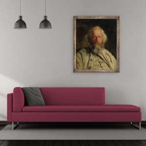 Tablou inramat - Nikolai Nikolajevitch Gay - Portretul lui Mikhail Alexandrovich Bakunin 1814-76 1871, 50 x 60 cm - Img 2