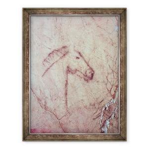 Tablou inramat - Paleolithic - Cap de cal, 70 x 90 cm