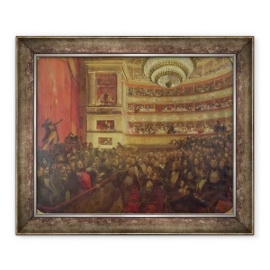 Tablou inramat - Paul Albert Besnard - Performanta Hernani de Victor Hugo 1802-85 in 1830, 50 x 60 cm
