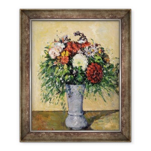 Tablou inramat - Paul Cezanne - Buchet de flori in vaza, 70 x 85 cm