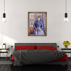 Tablou inramat - Paul Cezanne - Femeie cu o oala de cafea, 60 x 80 cm - Img 3