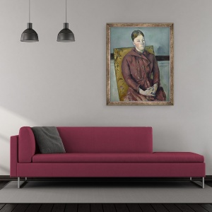 Tablou inramat - Paul Cezanne - Madame Cézanne intr-un scaun galben, 50 x 60 cm - Img 2
