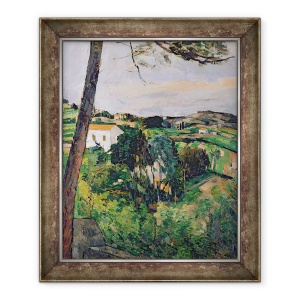 Tablou inramat - Paul Cezanne - Peisaj cu acoperis rosu sau Pinul de la Estaque, 70 x 85 cm