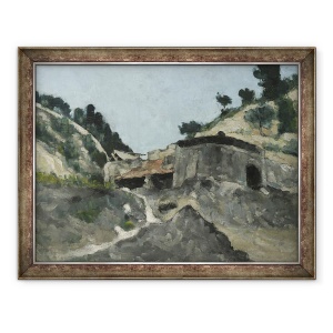 Tablou inramat - Paul Cezanne - Peisaj cu moara de apa, 60 x 80 cm