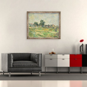 Tablou inramat - Paul Cezanne - Peisaj langa Paris, 50 x 60 cm - Img 2