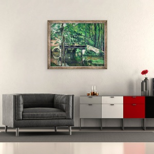 Tablou inramat - Paul Cezanne - Podul de la Maincy, sau Podul de la Mennecy, sau Little Bridge, 50 x 60 cm - Img 2