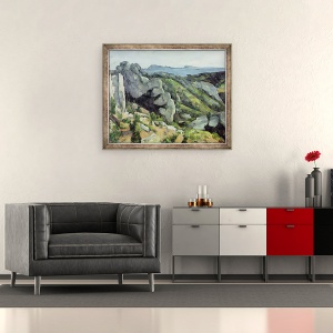 Tablou inramat - Paul Cezanne - Stanci la LEstaque, 50 x 60 cm - Img 2