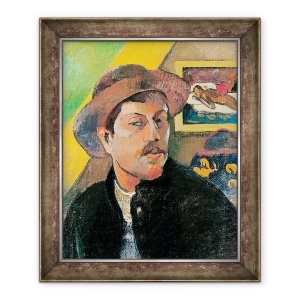 Tablou inramat - Paul Gauguin - Autoportret intr-o palarie, 50 x 60 cm