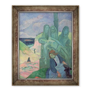 Tablou inramat - Paul Gauguin - Cristosul Verde Golgota Bretona 1889, 50 x 60 cm