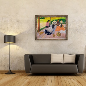 Tablou inramat - Paul Gauguin - Siesta, 60 x 80 cm - Img 3