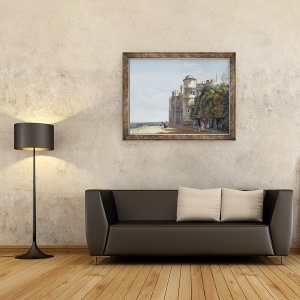 Tablou inramat - Paul Sandby - Terasa de Nord, Castelul Windsor, 70 x 90 cm - Img 2