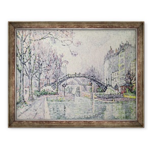 Tablou inramat - Paul Signac - Canalul Saint-Martin, 70 x 90 cm