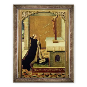 Tablou inramat - Pedro Berruguete - Sf. Petru Mucenic c.1205-52 la rugaciune, 70 x 90 cm