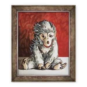 Tablou inramat - Peter Jones - Maimuta alba pe rosu, 2006, 50 x 60 cm