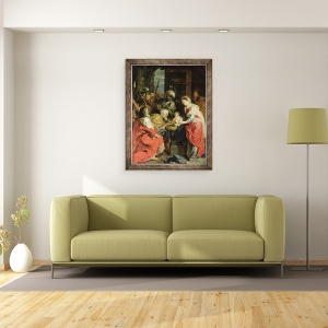 Tablou inramat - Peter Paul Rubens - Adorarea magilor I, 70 x 90 cm - Img 2
