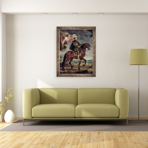Tablou inramat - Peter Paul Rubens - Filip al II-lea 1527-98 incoronat de Victorie, 70 x 90 cm - Img 2