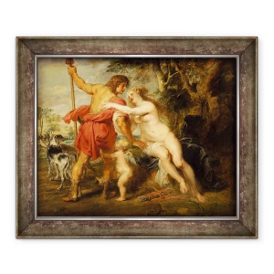 Tablou inramat - Peter Paul Rubens - Venus si Adonis, 50 x 60 cm