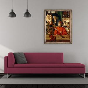 Tablou inramat - Petrus Christus - Un Goldsmith in magazinul sau, 50 x 60 cm - Img 2