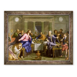 Tablou inramat - Philippe de Champaigne - Hristos in Casa lui Simon Fariseul II, 70 x 90 cm